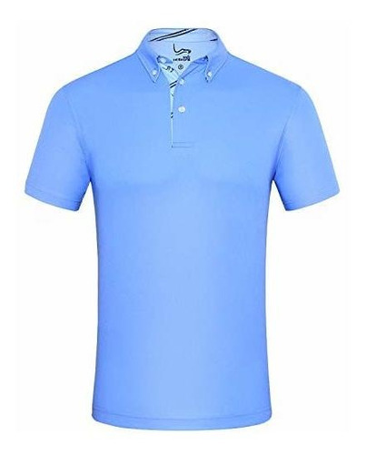 Eagegof Camisas Para Hombre Polo Azul Cielo Tech Performance