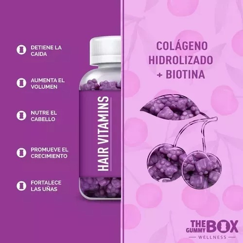The Gummy Box Hair Vitamina Colageno Hidrolizado + Biotina