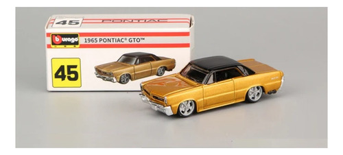 Auto Pontiac Gto 1965 45 Escala 1:64 1/64 Bburago Coleccion Color Dorado Oscuro