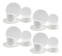 Comprar Vajilla Opal 48 Piezas Moderna Blanca Redonda 16 Personas Color Blanco Liso