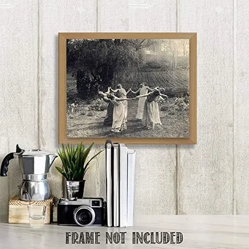 Decoración Gótica Para El Hogar Círculo De Brujas Bailando Y