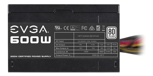 Evga 600 W1 600 W - Black - 100V/240V