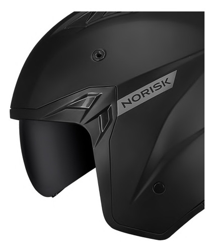 Capacete Norisk Fs726x Darth Dark Monocolor Preto 2 Em 1 *