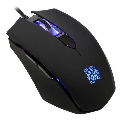 Mouse Gamer Thermaltake Talon Blu 3000dpi 6 Botones Led Azul Color Negro/azul
