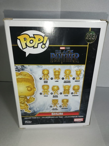 Figura Funko Pop 2018 Marvel Studios Shuri Dorada 393 Nycc