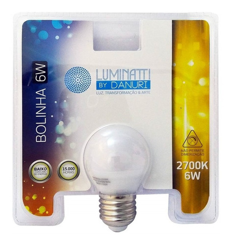 Luminatti - Lâmpada Bolinha G45 Led 6w 2700k Bivolt - 10 Pçs