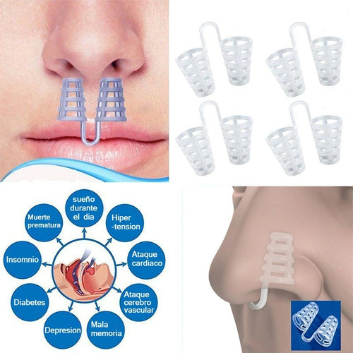 Dispositivo Nasal Anti Ronquidos Respira Mejor  8 Piezas