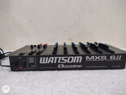 Mesa De Som 6 Canais, Mix De Som, Ciclotron, Whattson Mxs 6 (Usado)