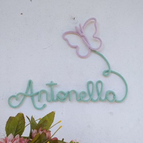 Nome Antonella- Porta De Maternidade Personalizada Borboleta