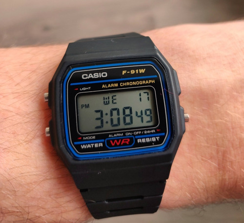Reloj Casio F-91wm-1b Unisex Deportivo Garantía Originalidad