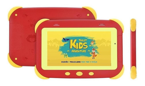 Tablet Dl Kids Adventure Tela 7 8gb Android C/ Wi-fi Cor Vermelho