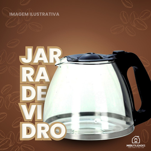 Jarra Vidro Resistente Compatível Cafeteira Arno Subito Inox