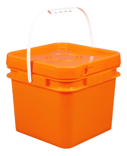 Cubo Cuadrado Con Asa Y Tapa, 8l 23,7x23,7x20,95cm