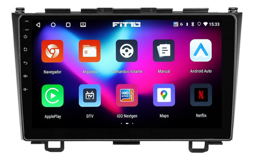 Multimidia Honda Crv 2007/2011 Android 14 2gb/64gb 9p