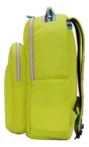 Mochila Kipling Seoul Seoul Color Verde Lima Diseño Lisa 27l