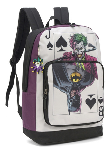 Mochila Costas Batman Coringa Joker Roxa Ms46386bm Luxcel