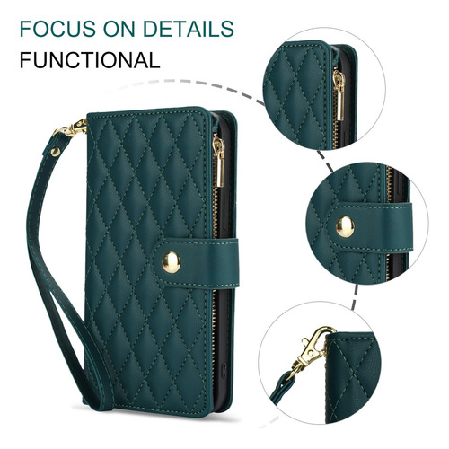 Funda De Piel Con Tapa Para Samsung Galaxy Z Fold 6, 5, 4, 3