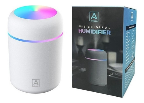 Humidificador Aromatizador Difusor Ultrasónico 300ml Usb Rgb Color Blanco