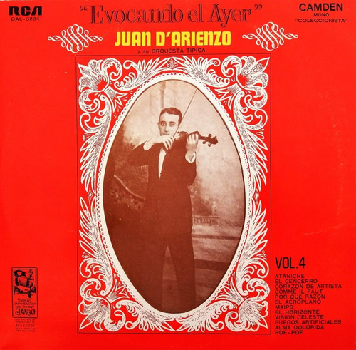 Juan D'arienzo - Evocando El Ayer Vol 4 Lp 