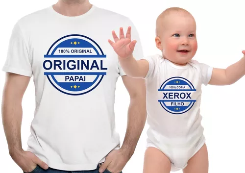 Camiseta Pai Mãe Filho Xerox Cópia Kit C/04 Camisetas