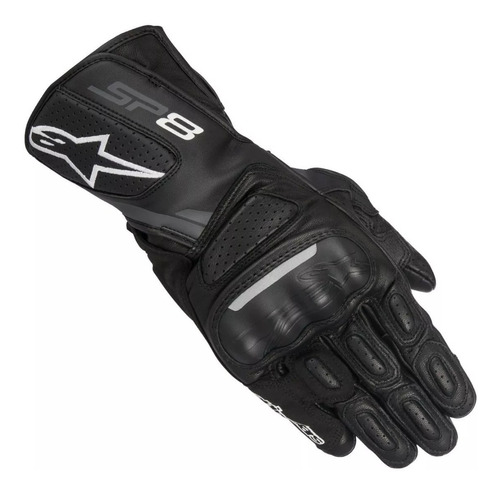 Luva Alpinestars Sp-8 V2 Preto/cinza Modelo Novo Lançamento