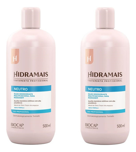 Kit 2 Óleo Desodorante Massagem Neutro Hidramais 500ml