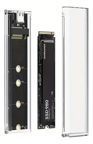 Cofre Ssd M.2 Usb C A Usb 3.1 Case Pcie Nvme 10gbp Acrílico