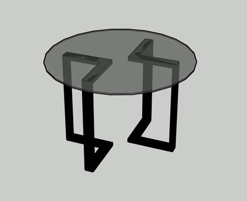 Base Pata Fierro Para Mesa Modelo Flecha 80cm De Alto