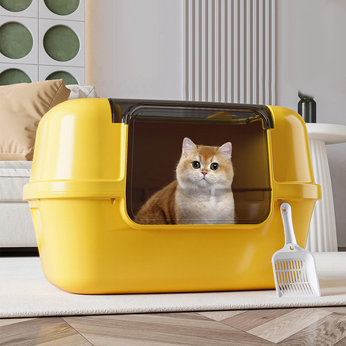 Caja De Arena Para Gatos Totalmente Cubierta Con Tapa Con