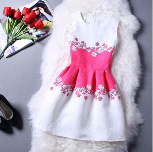 V1204 Vestido Estampado Girly Rosa, It Girls Colombia