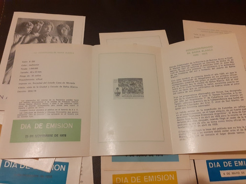 Lote 9 Avisos De Emisión Sin Estampilla. Año 1978