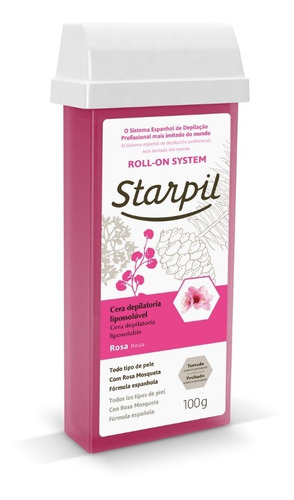 Cera Depilatoria Roll-on Starpil Rosa 100g