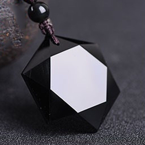 Colgante De Obsidiana Negra Poderoso Amuleto 