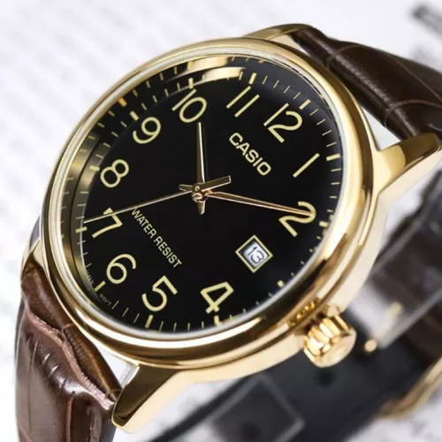 Reloj pulsera Casio Enticer MTP-V002 de cuerpo color dorado