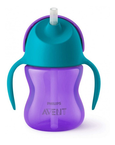 Imagen 2 de 4 de Vaso / Vasito Antiderrame Avent Con Sorbete 9m+ 200ml