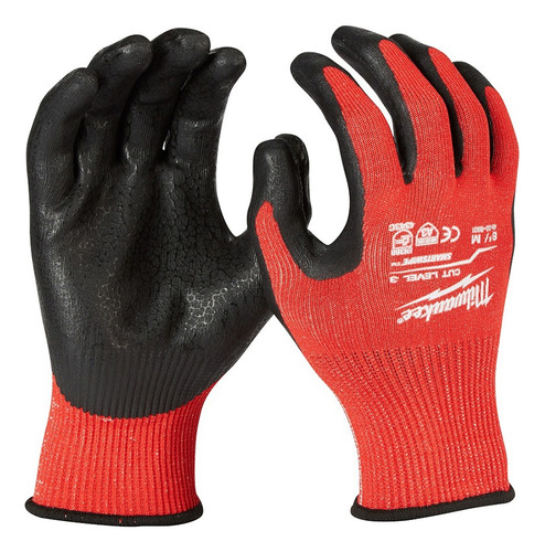 Guantes Anticorte Nivel 3 De Nitrilo T/m Milwaukee 48228931b