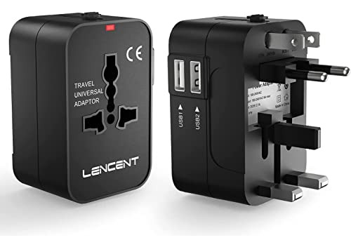 Lencent International Travel Adapter, Worldwide All In One U