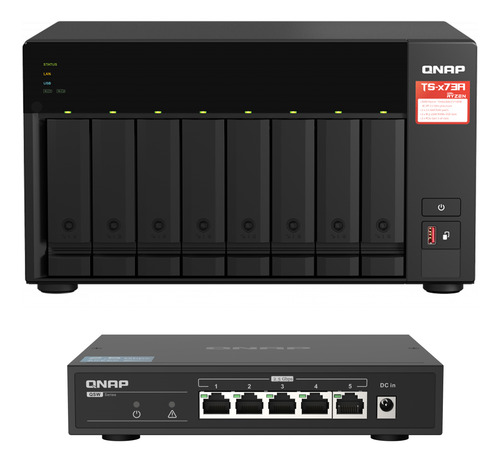 Nas Storage Qnap Ts873a 16gb Ryzen Raid +switch 5p 2.5g