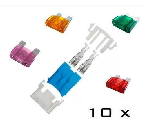 Kit 10 Porta Fusível Max Desmontado Per+ Fusivel Importado