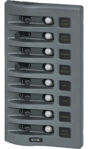 Blue Sea Systems 4378 Panel Wd Clb 8-po Gris 12vdc