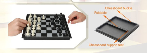 Juego De Ajedrez De Viaje Magnético Multiusos, Plegable, 126
