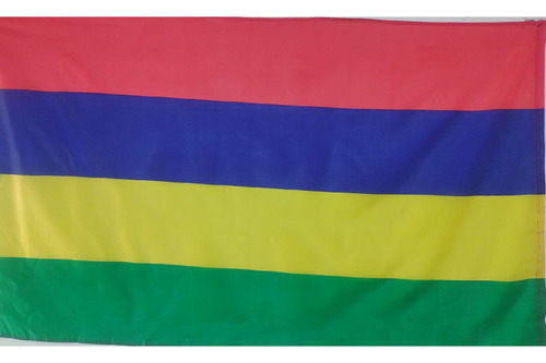 Bandera De Mauritius (tamaño 90x150cms) Doble Faz Polyester