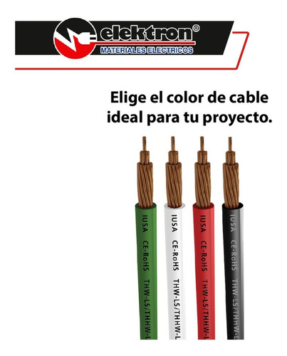 Imagen 6 de 8 de Kit 3 Cajas 100 Mts Cable Iusa Negro,blanco,rojo Thw Cal 16