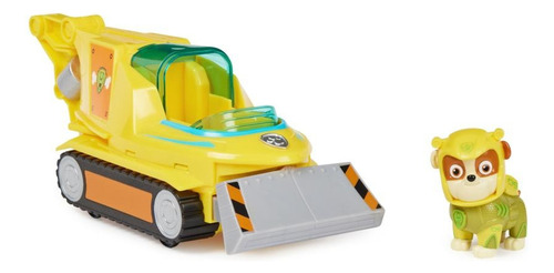 Vehículo Paw Patrol Hammerhead Aqua Pups + Figura Rubble Color Amarillo
