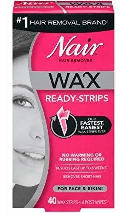 Nair Hair Remover Cera Ready-strips Para La Cara Y Bikini, 4