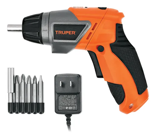 Atornillador inalámbrico dos posiciones color naranja Truper DESI...