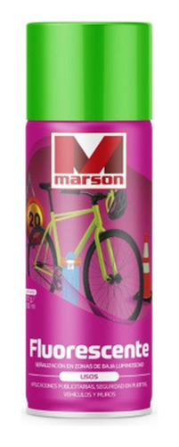 Pintura En Spray Fluorescente Verde 350ml Marson