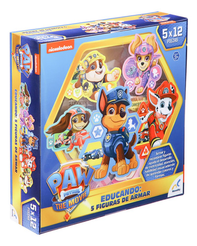 Juego Infantil Educando 5 Figuras Para Armar Paw Patrol