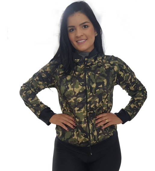 jaqueta bomber feminina camuflada