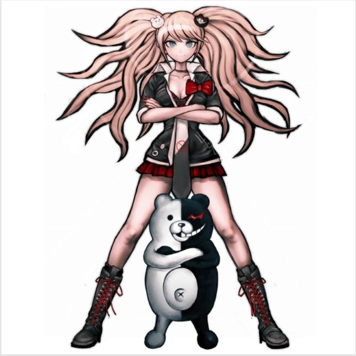 Peluca Rosa Claro Coletas Rizadas Junko Enoshima Cosplay Tamaño De La Base Unitalla
